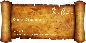 Kunz Csongor névjegykártya