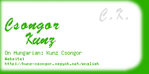 csongor kunz business card